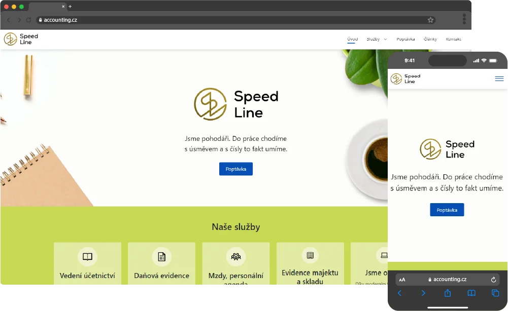 Ukážka návrhu webu accounting.cz