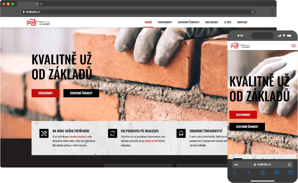 Ukážka návrhu webu makula.cz